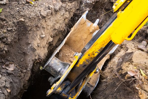 Downspout Trenching in Decatur